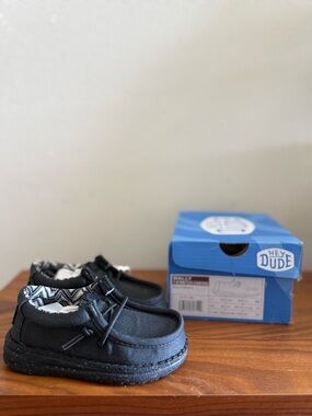 Hey Dude Kids Black Slip-On